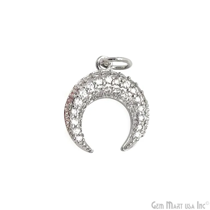 GemMartUSA Necklaces DIY Horn Shape 13mm Cubic Zircon Single Bail Necklace Pendant GemMartUSA Necklaces DIY Horn Shape 13mm Cubic Zircon Single Bail Necklace Pendant