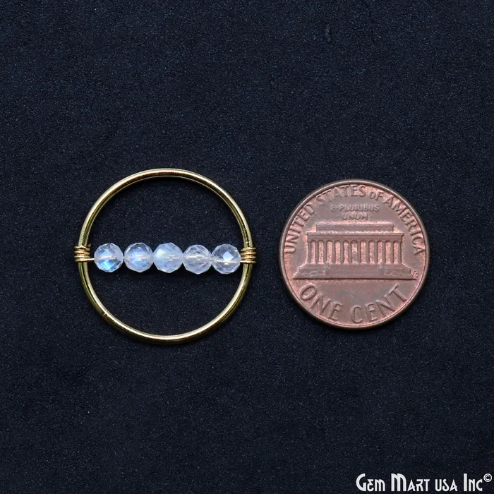 GemmartUSA Necklaces Gemstone Beads Round 21mm Gold Plated Wire Wrapped Pendant Connector 1pc GemmartUSA Necklaces Gemstone Beads Round 21mm Gold Plated Wire Wrapped Pendant Connector 1pc