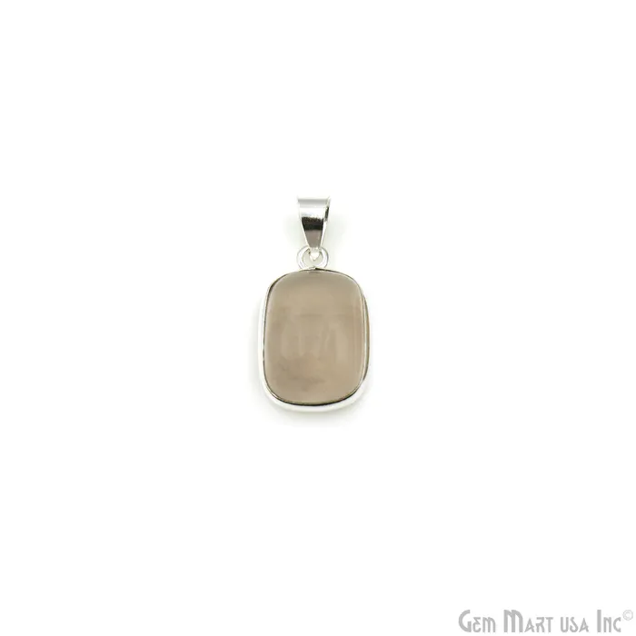 GemMartUSA Necklaces Rose Quartz Gemstone Rectangle 24x15mm Sterling Silver Necklace Pendant 1PC GemMartUSA Necklaces Rose Quartz Gemstone Rectangle 24x15mm Sterling Silver Necklace Pendant 1PC