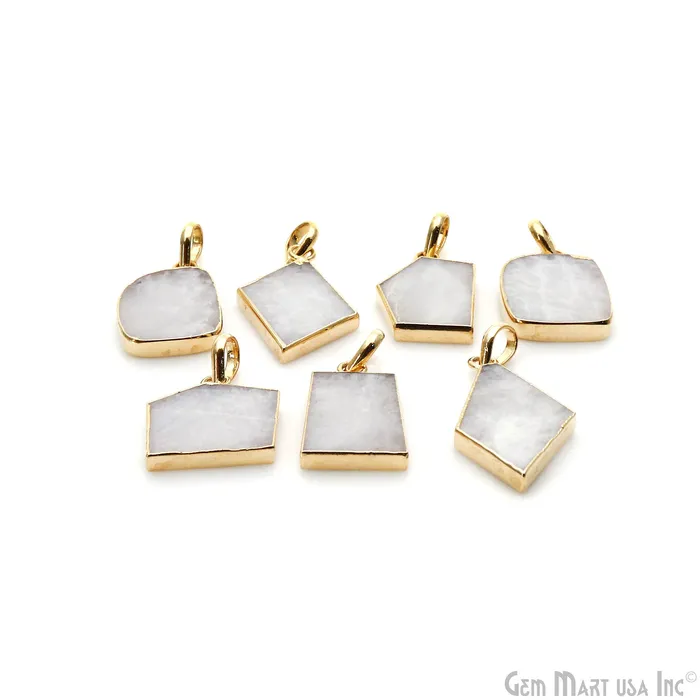 GemMartUSA Rainbow Rough 16x25mm Gold Electroplated Connector Pendant Necklaces GemMartUSA Rainbow Rough 16x25mm Gold Electroplated Connector Pendant Necklaces