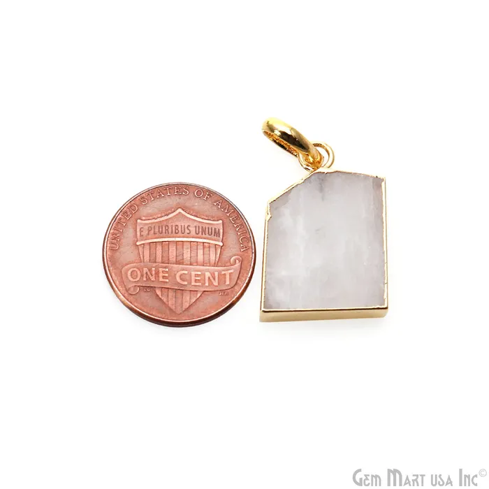 GemMartUSA Rainbow Rough 16x25mm Gold Electroplated Connector Pendant Necklaces GemMartUSA Rainbow Rough 16x25mm Gold Electroplated Connector Pendant Necklaces