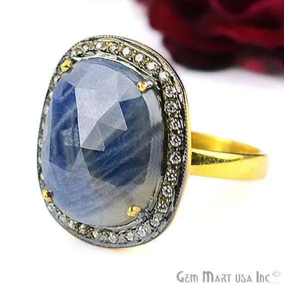 GemMartUSA Rings Sapphire Cz Pave Diamond Ring Gold Vermeil Prong Setting Gemstone Gift Diamond Ring CZRG12525 GemMartUSA Rings Sapphire Cz Pave Diamond Ring Gold Vermeil Prong Setting Gemstone Gift Diamond Ring CZRG12525