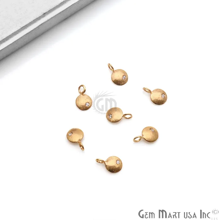 GemmartUSA Round Shape 11x7mm Gold Plated Finding Charm DIY Jewelry Charm Necklaces GemmartUSA Round Shape 11x7mm Gold Plated Finding Charm DIY Jewelry Charm Necklaces