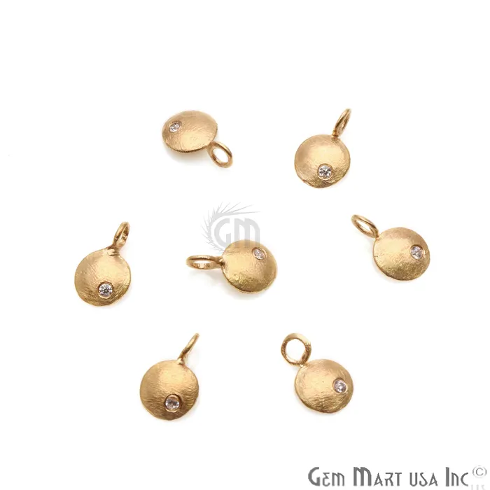 GemmartUSA Round Shape 11x7mm Gold Plated Finding Charm DIY Jewelry Charm Necklaces GemmartUSA Round Shape 11x7mm Gold Plated Finding Charm DIY Jewelry Charm Necklaces