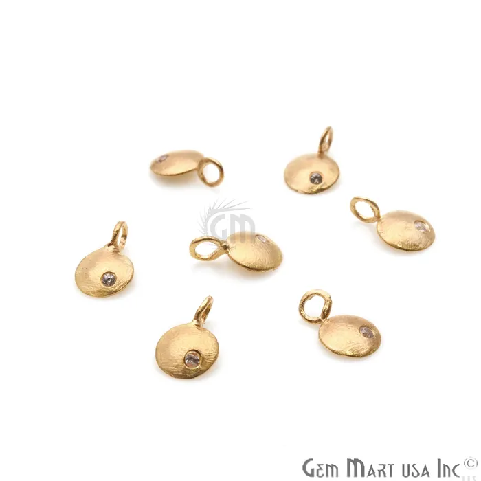 GemmartUSA Round Shape 11x7mm Gold Plated Finding Charm DIY Jewelry Charm Necklaces GemmartUSA Round Shape 11x7mm Gold Plated Finding Charm DIY Jewelry Charm Necklaces