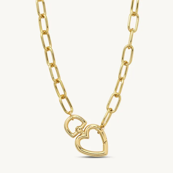Ideaure Jewelry Necklaces Rachel Chunky Heart Pendant Necklace
