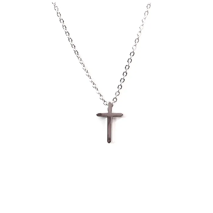 Jacob Rachel Necklaces Mini Cross Pendant Necklace White Gold