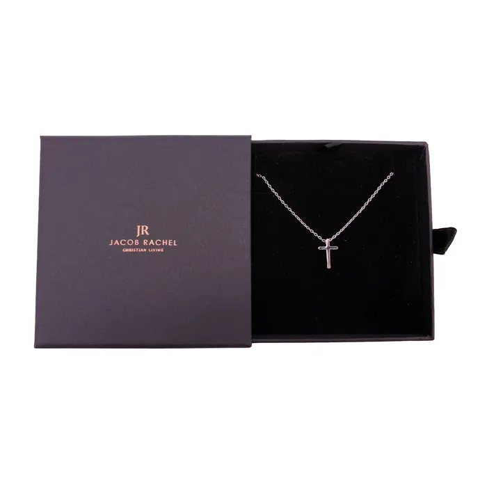 Jacob Rachel Necklaces Mini Cross Pendant Necklace White Gold