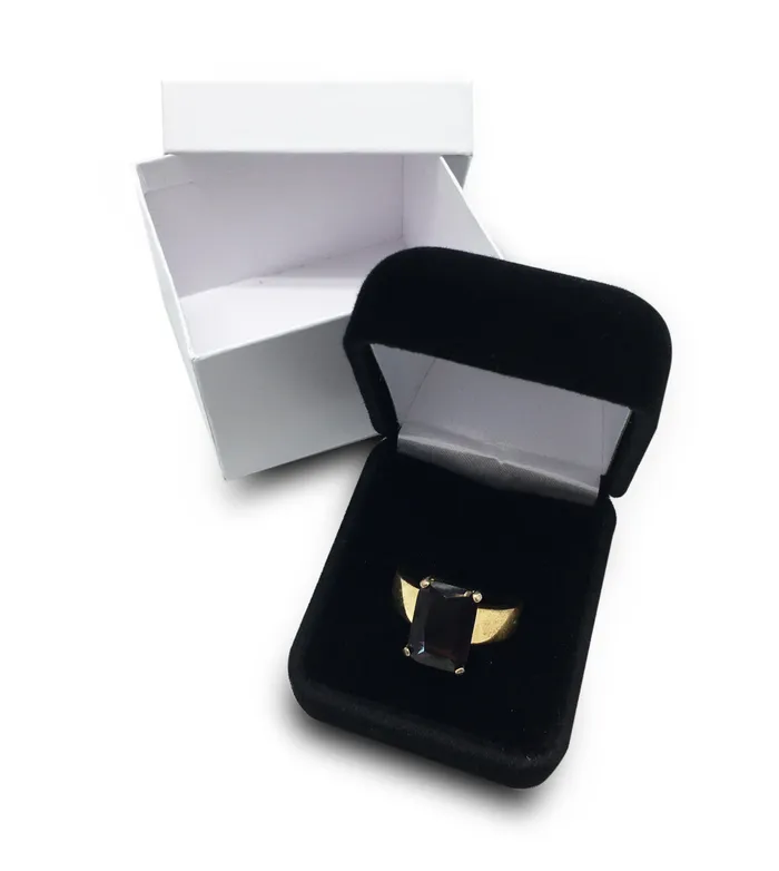 JPIDisplay Rings Deluxe Black Wedding Ring Jewelry Gift Box