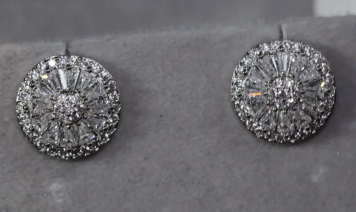 Lab Diamonds London Earrings Womens Baguette Cut Diamond Ear Studs Womens Diamond Ear Studs