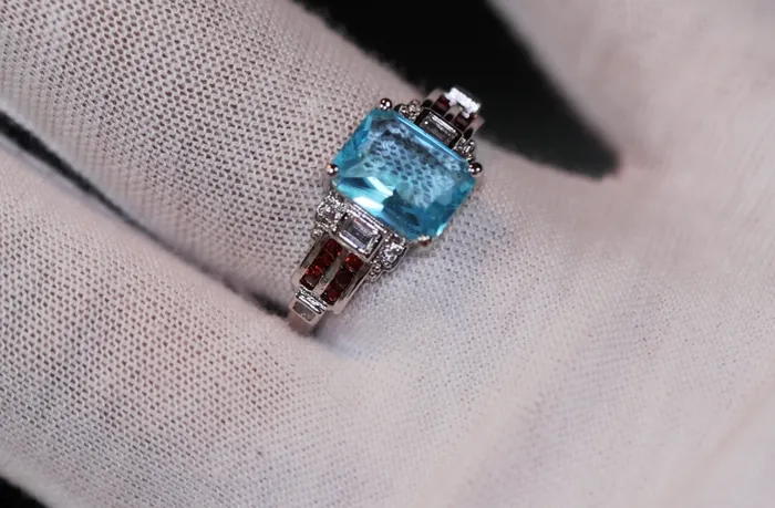 Lab Diamonds London Rings Aquamarine Ring Aquamarine Diamond Ring Aquamarine Emerald Ring Womens Diamond Ring Blue Diamond Ring Womens Diamond Ring