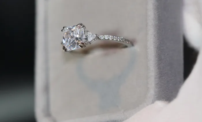 Lab Diamonds London Rings Womens Princess Cut Engagement Ring Engagement Ring