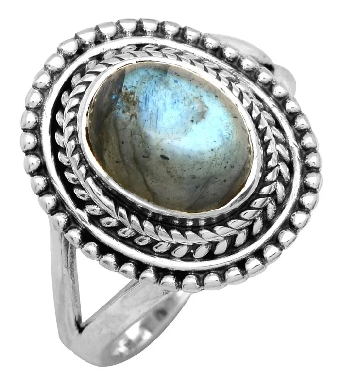 Labradorite Solid 925 Sterling Silver Ring Jewelry YoTreasure Rings