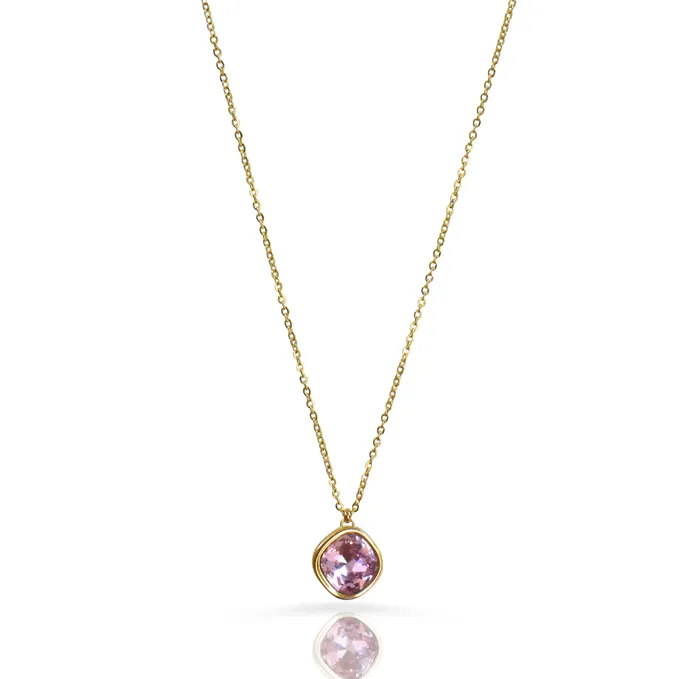 Mai Dsire Necklaces DESIREE PINK AMETHYST BIRTHSTONE PENDANT FEBRUARY