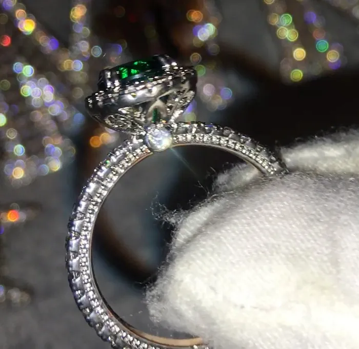 Minx London Rings Green Diamond Ring Green Diamond Engagement Ring Green Wedding Ring Womens Green Diamond Ring Green Diamond Ring with halo