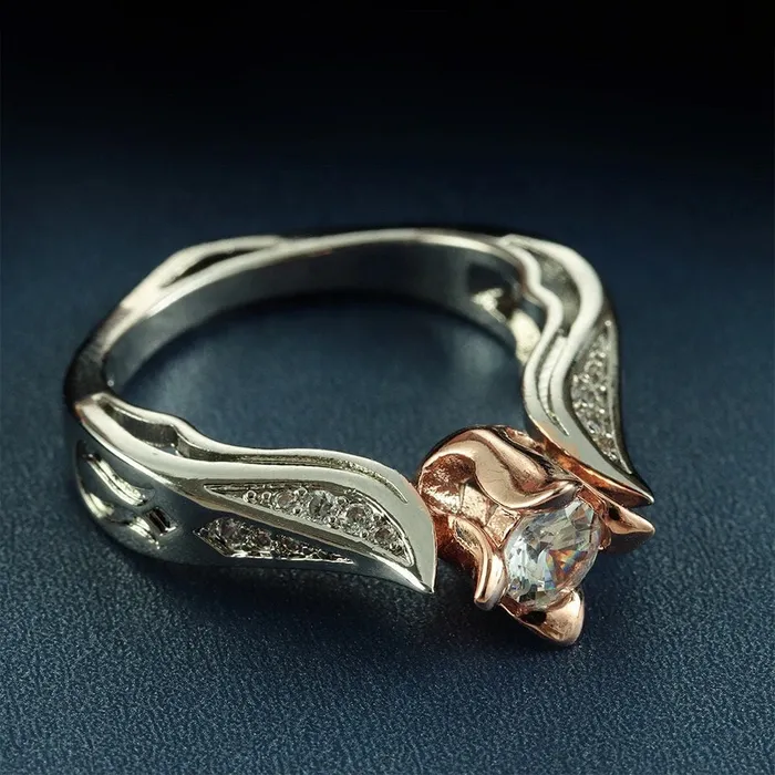 Minx London Rings Rose Gold ring Rose Shape Ring Rose Ring Rose Gold and Silver Ring Flower Ring Womens Rose Gold Ring Womens Flower Shape Ring