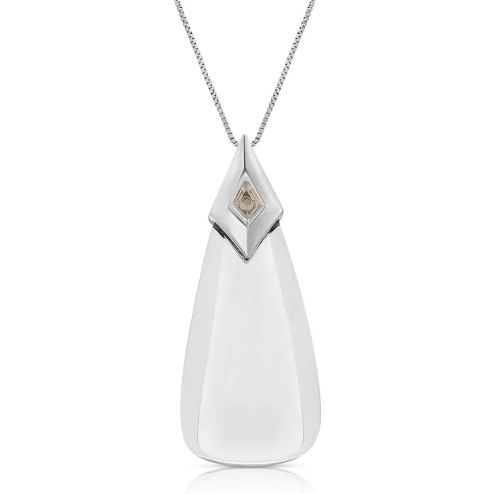 Moderne Monocle Necklaces Amelia Silver Magnifier Pendant Necklace