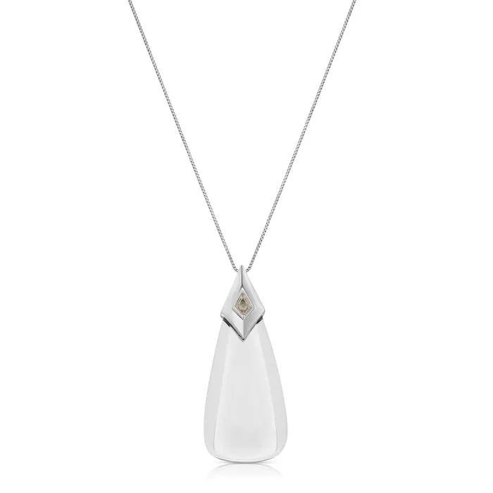 Moderne Monocle Necklaces Amelia Silver Magnifier Pendant Necklace