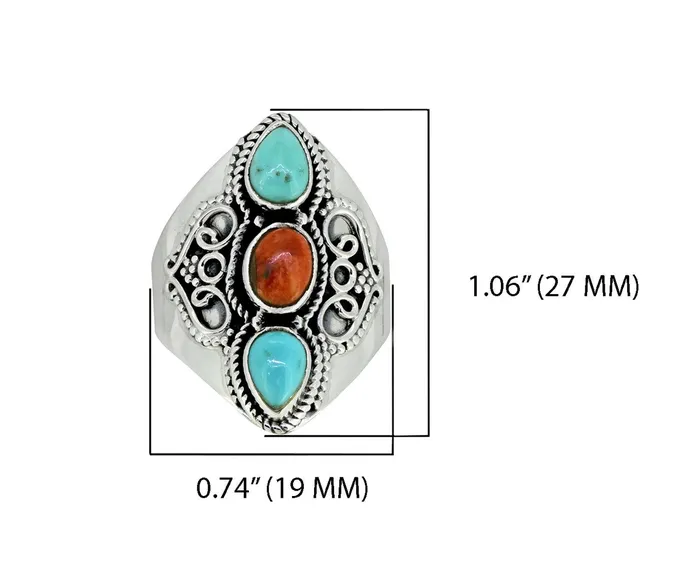 Mohave Turquoise Solid 925 Sterling Silver Designer Ring Jewelry YoTreasure Rings