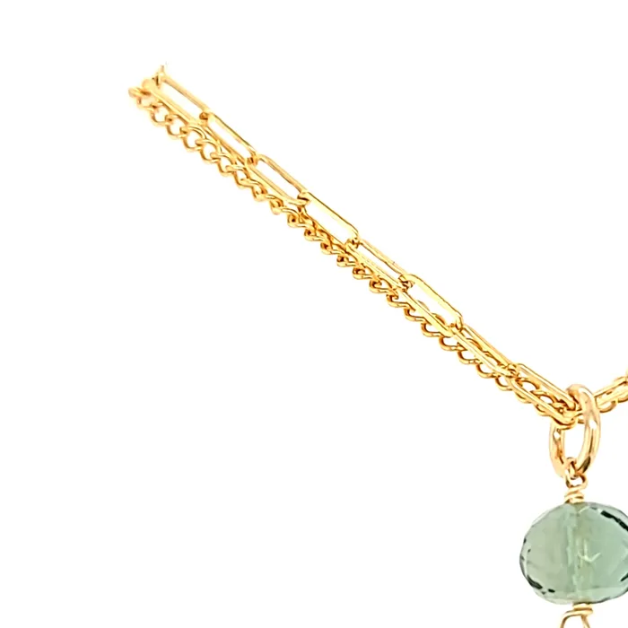 Necklaces AVF AVF Gold Elongated Kyanite w Peridot Quartz Moss Aqua Chrome Diopside Cluster Necklace SI3728 Necklaces AVF AVF Gold Elongated Kyanite w Peridot Quartz Moss Aqua Chrome Diopside Cluster Necklace SI3728