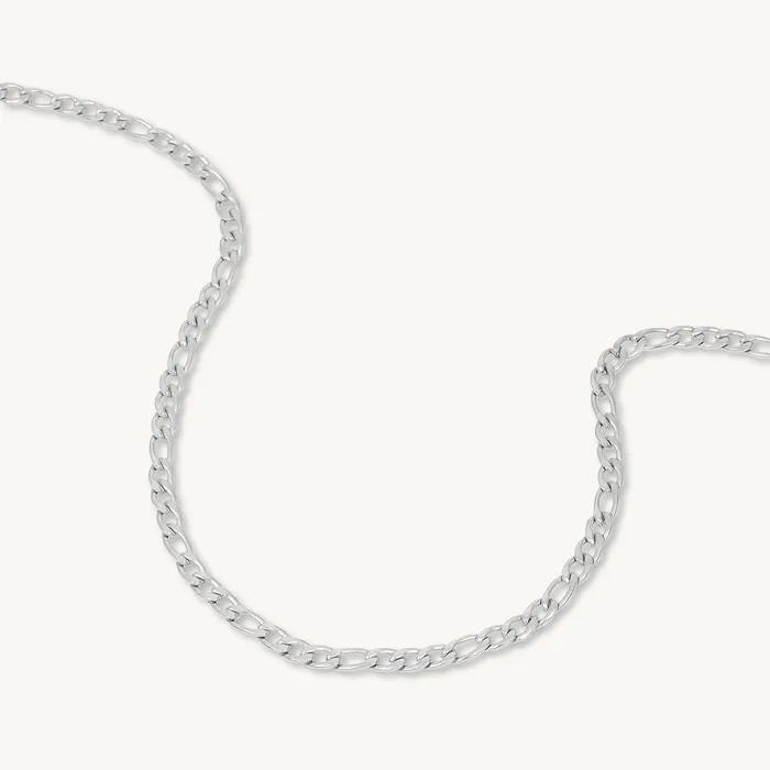 Necklaces Camile Stone 4mm Figaro Chain Necklace