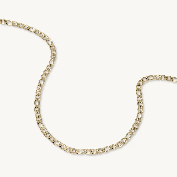 Necklaces Camile Stone 4mm Figaro Chain Necklace