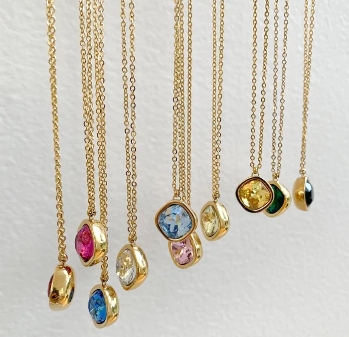 Necklaces DESIREE PERIDOT BIRTHSTONE PENDANT AUGUST SAMPLE Mai Dsire