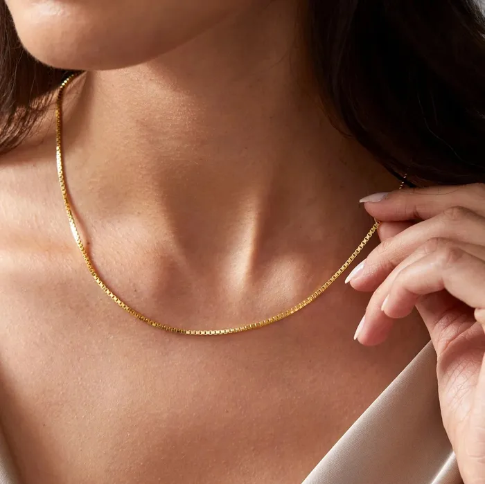 Necklaces Ideaure Jewelry Mirella Box Chain Necklace