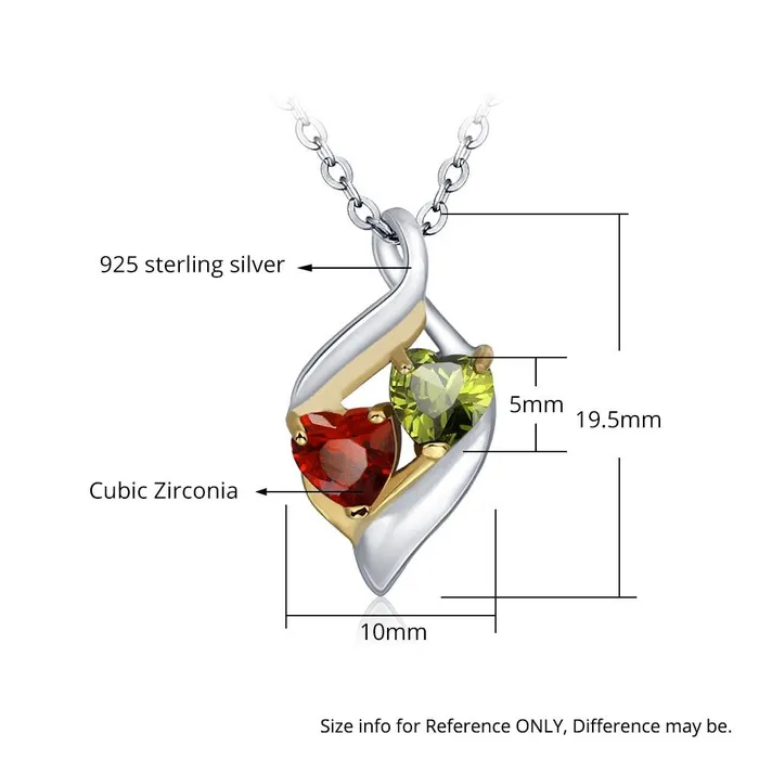 Necklaces Personalized Jewel Personalized 925 Sterling Silver Necklace with 2 Birthstones Trendy Name Engraved Womens Pendant Necklace Fashion Jewelry for Mother Daughter