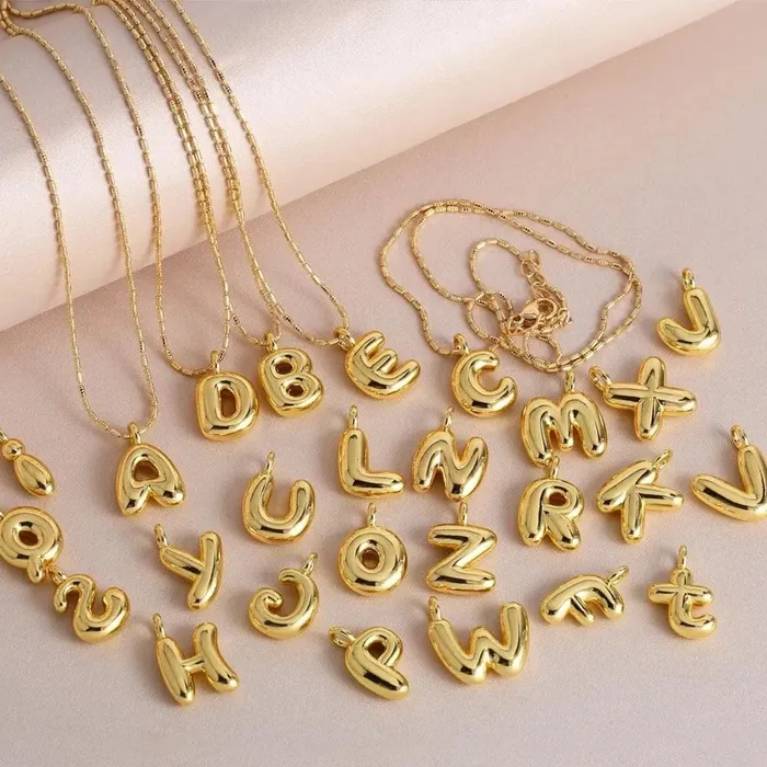 Necklaces Poet Street Boutique Bubble Letter Necklace