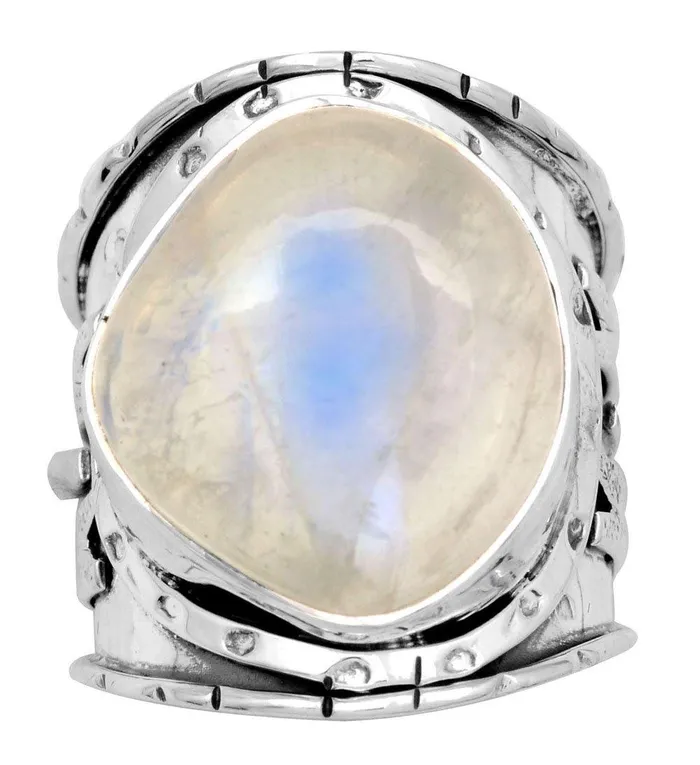 Rainbow Moonstone 925 Sterling Silver Rings Silver Jewelry YoTreasure Rings Rainbow Moonstone 925 Sterling Silver Rings Silver Jewelry YoTreasure Rings