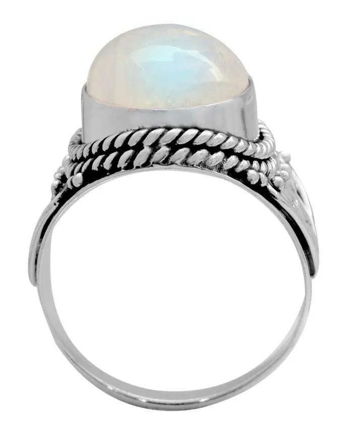 Rainbow Moonstone 925 Sterling Silver Rings Silver Jewelry YoTreasure Rings Rainbow Moonstone 925 Sterling Silver Rings Silver Jewelry YoTreasure Rings