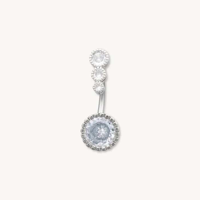 Rings Bezel Sapphire Titanium Belly Ring Camile Stone