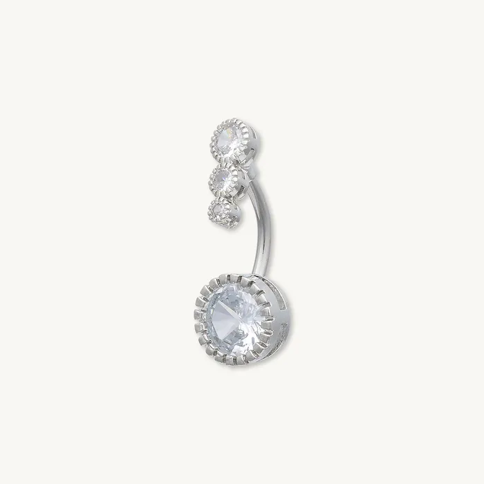Rings Bezel Sapphire Titanium Belly Ring Camile Stone