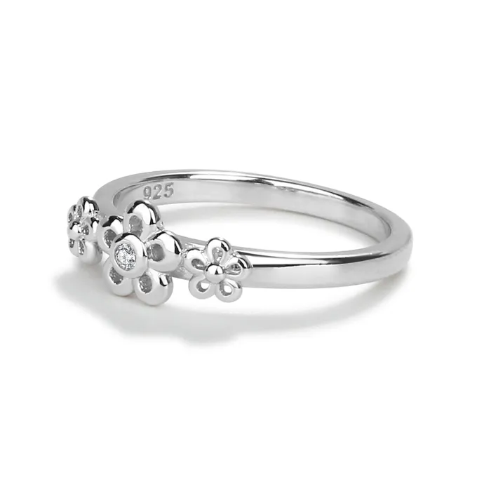 Rings Cherished Moments Sterling Silver Baby Ring with Daisy Flowers for Girls