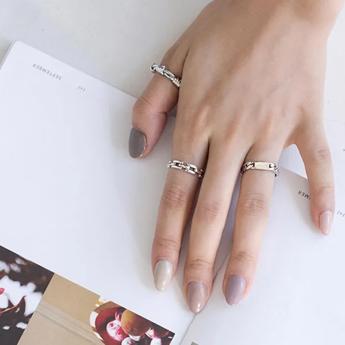 Rings customjewelryan 925 Sterling Silver Open Cuff Adjustable Ring Fashion Jewelry Gift for Women