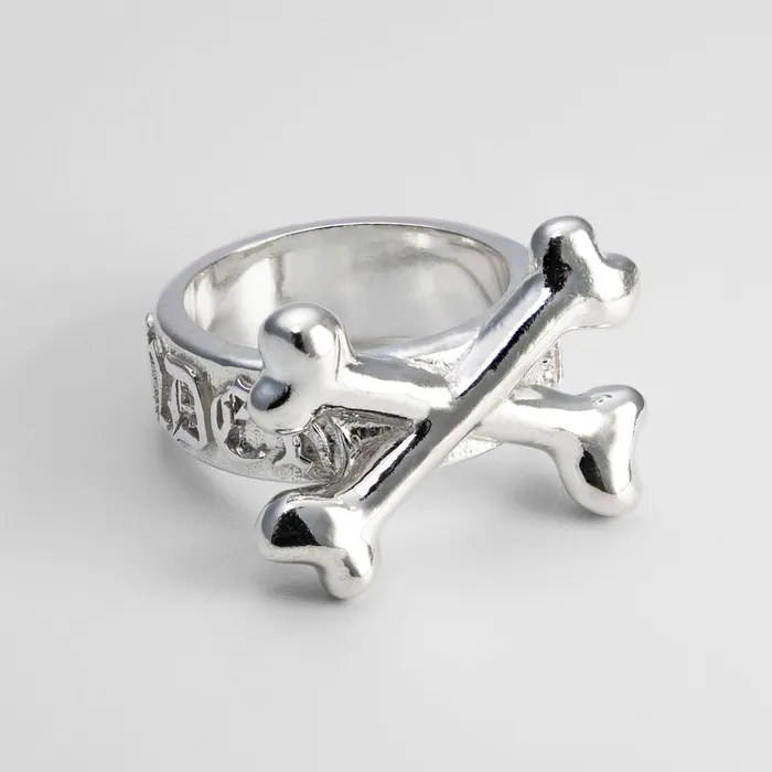 Rings FEARS 925 Never Surrender Crossbone Ring Sterling Silver