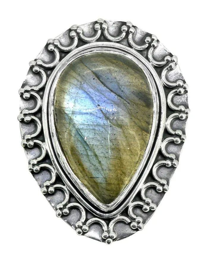 Rings Labradorite Solid 925 Sterling Silver Ring Jewelry YoTreasure