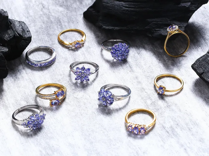 Rings YoTreasure Tanzanite Solid 925 Sterling Silver Gold Plated Solitaire Ring Rings YoTreasure Tanzanite Solid 925 Sterling Silver Gold Plated Solitaire Ring