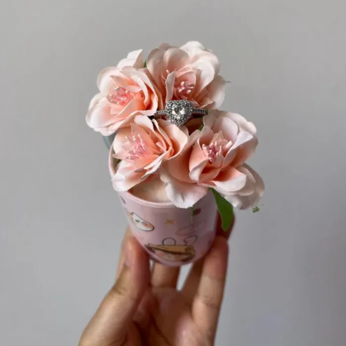 Rose Inspired Commitment Ring Customized Jewel Rings