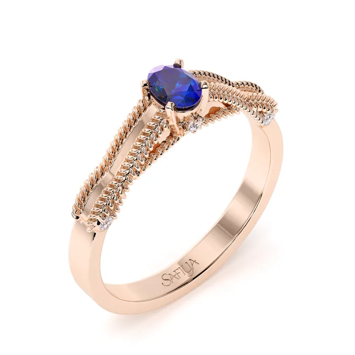 Safiya Jewels Rings Noble Grace 14K Rose Gold Natural Alexandrite Ring