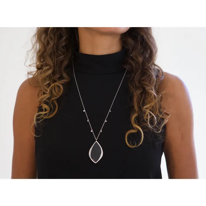 Soleil Silver Magnifier Pendant Necklace Moderne Monocle Necklaces