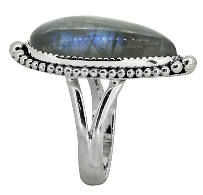 Solid 925 Sterling Silver Designer Blue Labradorite Ring YoTreasure Rings