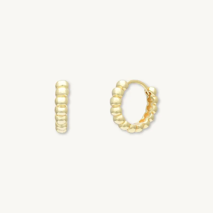 Thick Dot Huggie Earrings Camile Stone Earrings