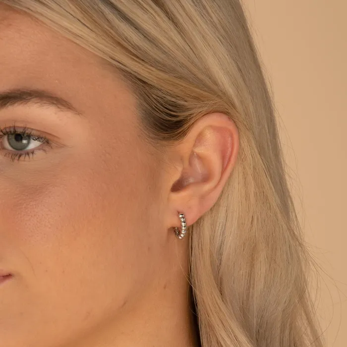 Thick Dot Huggie Earrings Camile Stone Earrings Thick Dot Huggie Earrings Camile Stone Earrings