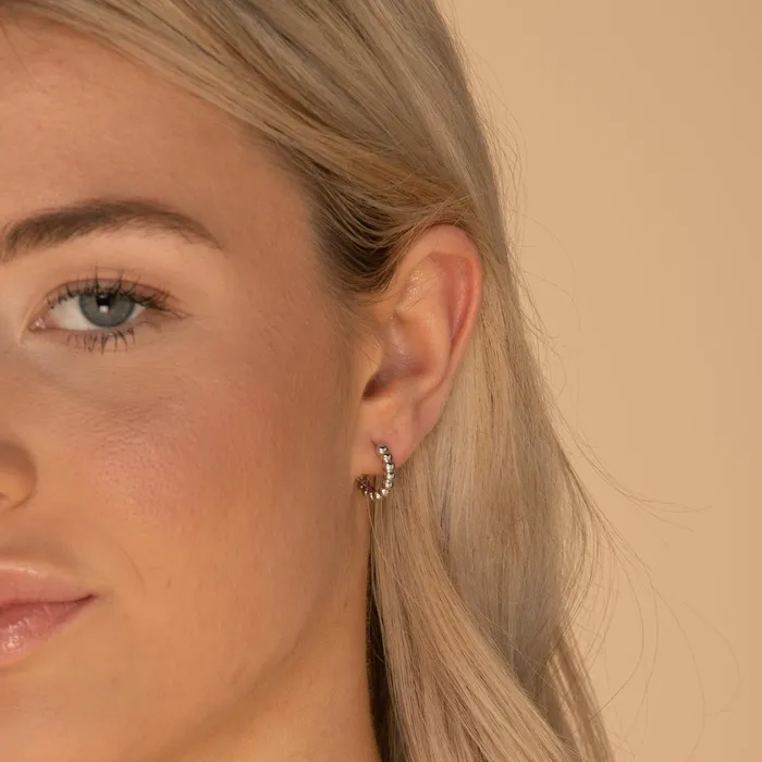 Thick Dot Huggie Earrings Camile Stone Earrings Thick Dot Huggie Earrings Camile Stone Earrings