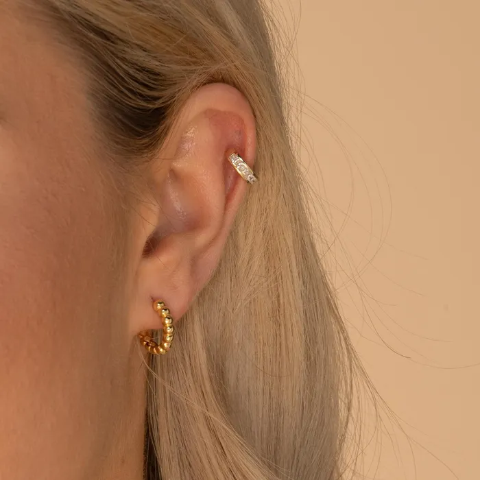 Thick Dot Huggie Earrings Camile Stone Earrings Thick Dot Huggie Earrings Camile Stone Earrings