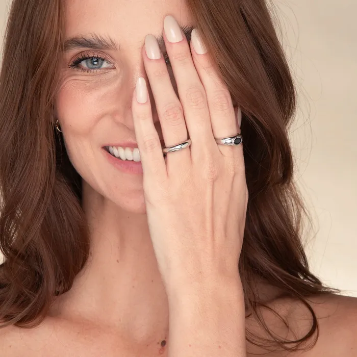 Thin Dome Adjustable Open Ring Camile Stone Rings Thin Dome Adjustable Open Ring Camile Stone Rings