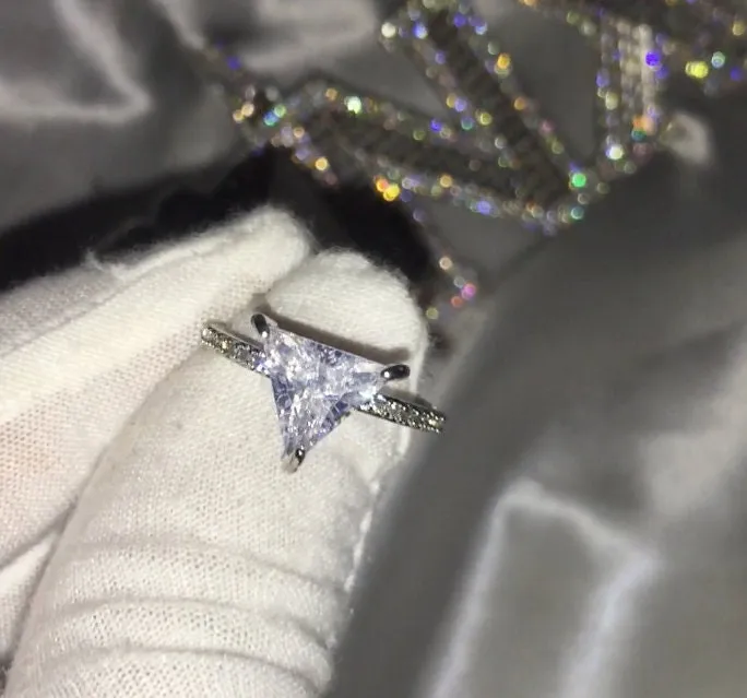 Trilliant Diamond Ring Trillion Ring Trilliant Engagement Ring Triangle Engagement Ring Womens Diamond Ring Triangle Diamond Ring Minx London Rings