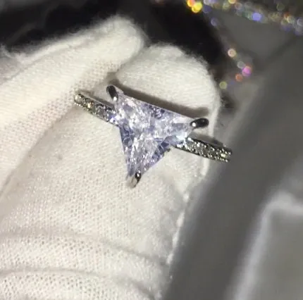 Trilliant Diamond Ring Trillion Ring Trilliant Engagement Ring Triangle Engagement Ring Womens Diamond Ring Triangle Diamond Ring Minx London Rings